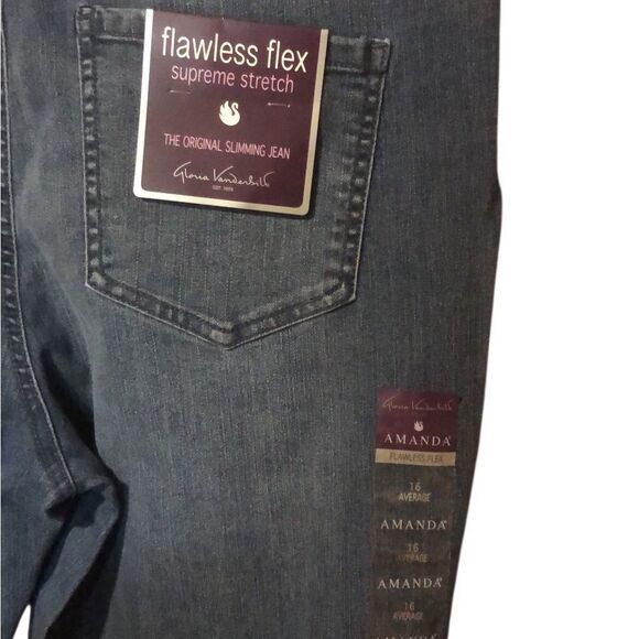 278. Gloria Vanderbilt Flawless Flex Supreme Stretch Amanda Jeans size 16 - Picture 3 of 4